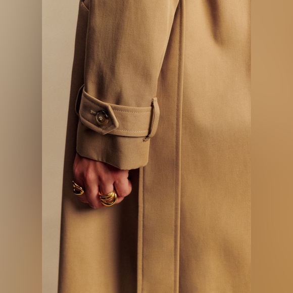 EUC Sezane Trench Coat - size 36/size 4 - tan/camel - Picture 2 of 14